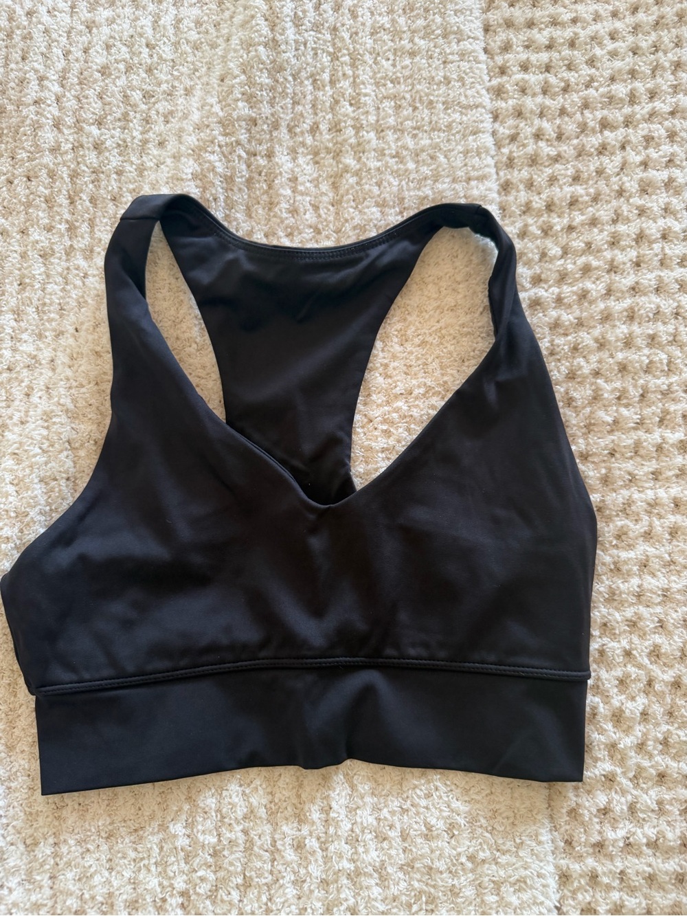 Seamless Black Racerback Wireless Sports Bralette